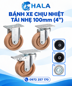 Bánh xe Chịu Nhiệt Tải Nhẹ 100mm (4")