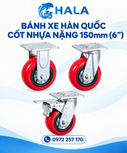 Bánh xe Hàn Quốc Cốt Nhựa Tải Nặng 150mm (6")