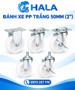 Bánh xe PP Trắng 50mm (2.0")